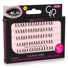 Knot - Free Double Individual Eyelashes - Golden Rose BiH